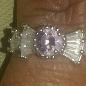 925 SILVER AMETHYST SIZE 8 RING